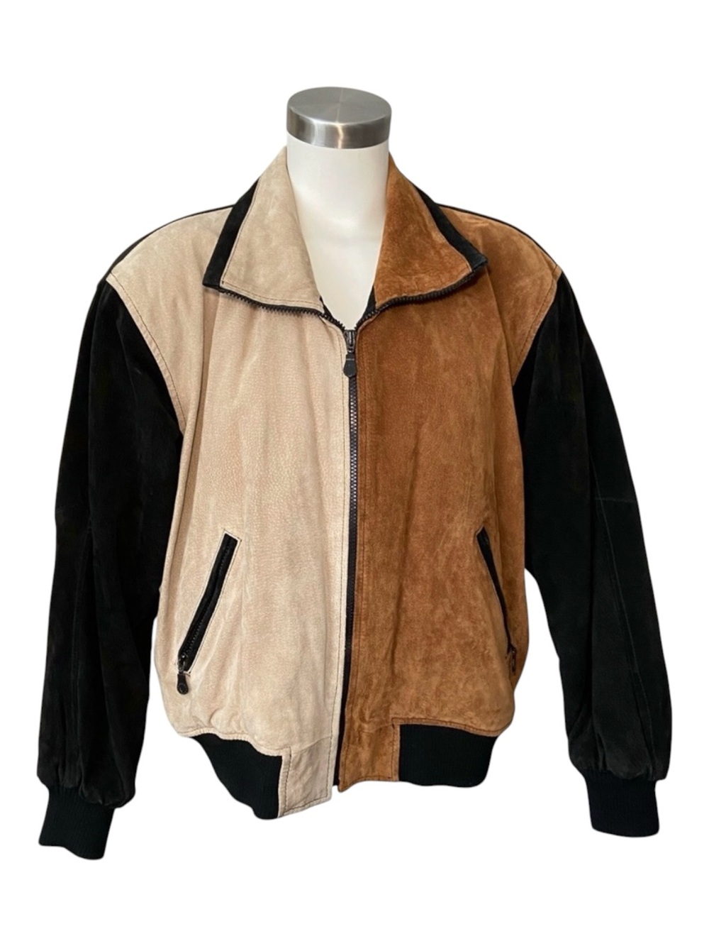 Preston & York Ladies M Suede Jacket Zip Front Closure 2 Zip Close Front Pockets
